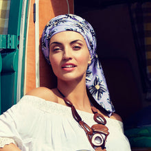 Laden Sie das Bild in den Galerie-Viewer, Sapphire Boho Turban Set - gemustert