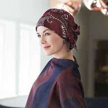 Laden Sie das Bild in den Galerie-Viewer, Kopfbedeckung Frau, Haarausfall, Glatze, Chemotherapie, Alopezie, Aderans, Camaflex, Kopfbedeckung, Haare, Haarersatz, Fashion, Christine Headwear