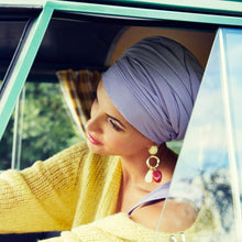 Laden Sie das Bild in den Galerie-Viewer, Sapphire Boho Turban Set Chemo Mütze auch für Frauen mit Alopezie