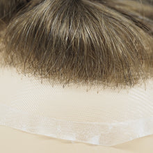 Laden Sie das Bild in den Galerie-Viewer, Second Skin, Toupet, Lacefront, Monomontur, PU Rand, Echthaar, Haarsystem, Haarteil, Herrenhaarteil, Frauenhaarteil, Alopezie, Haarausfall, Haarteil zum kleben, Unsichtbarer Haarersatz, Zweithaar, French Lace, Filmansatz