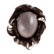 Laden Sie das Bild in den Galerie-Viewer, Toupet, Lacefront, Monomontur, PU Rand, Echthaar, Haarsystem, Haarteil, Herrenhaarteil, Frauenhaarteil, Alopezie, Haarausfall, Haarteil zum kleben, Unsichtbarer Haarersatz, Zweithaar, French Lace, Filmansatz, Second Skin