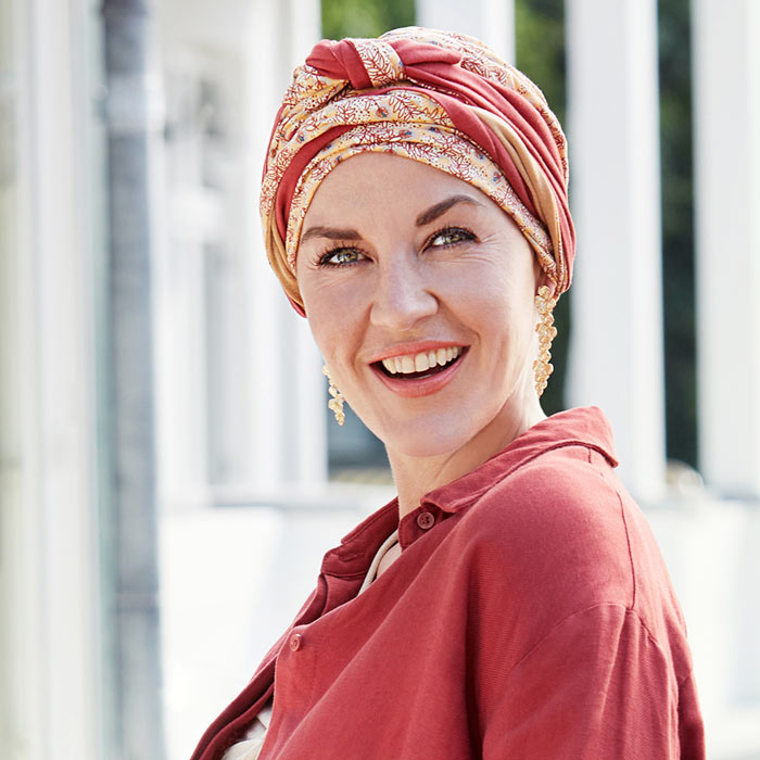 Beatrice Turban mit Knoten und Stirnband von House of Christine.