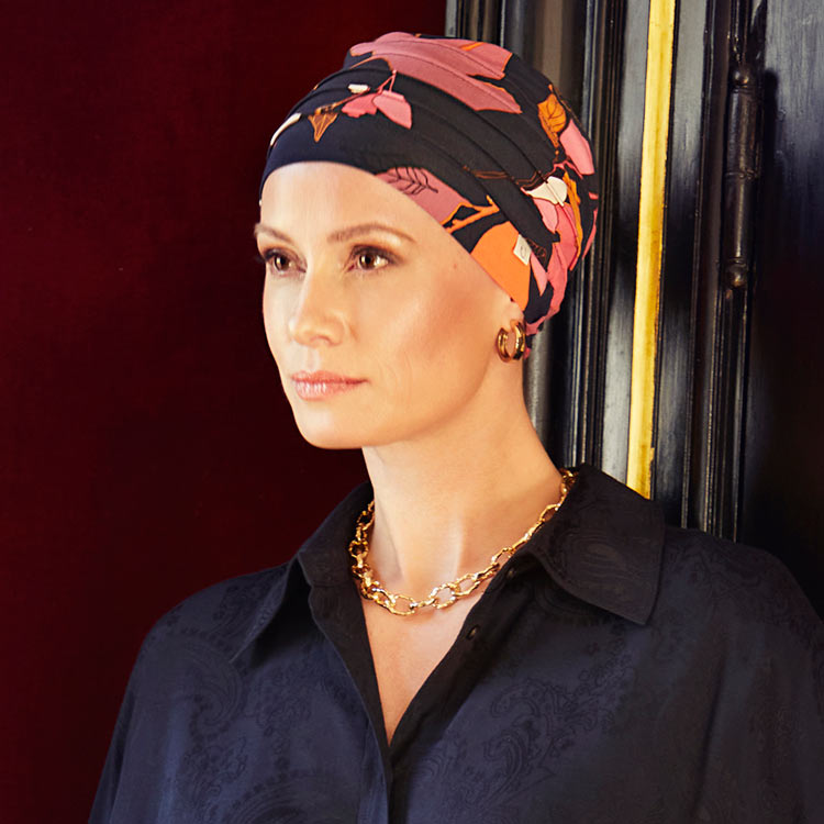 Turban House of Christine bei Haarausfall, Chemotherapie und Alopezie