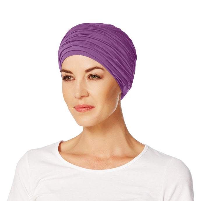 Christine Headwear Karma Turban Kopfbedeckung bei Alopecia purple