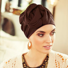 Laden Sie das Bild in den Galerie-Viewer, Sapphire Boho Turban Set Chemo Mütze auch für Frauen mit Alopezie
