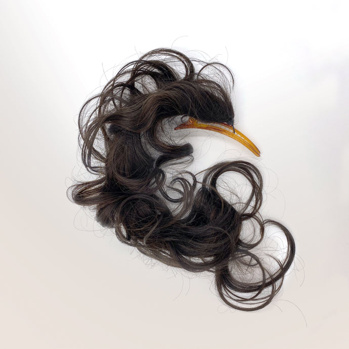 Haarteil Pferdeschwanz Extensions gewellte Haare mit Haarspange 4/6R